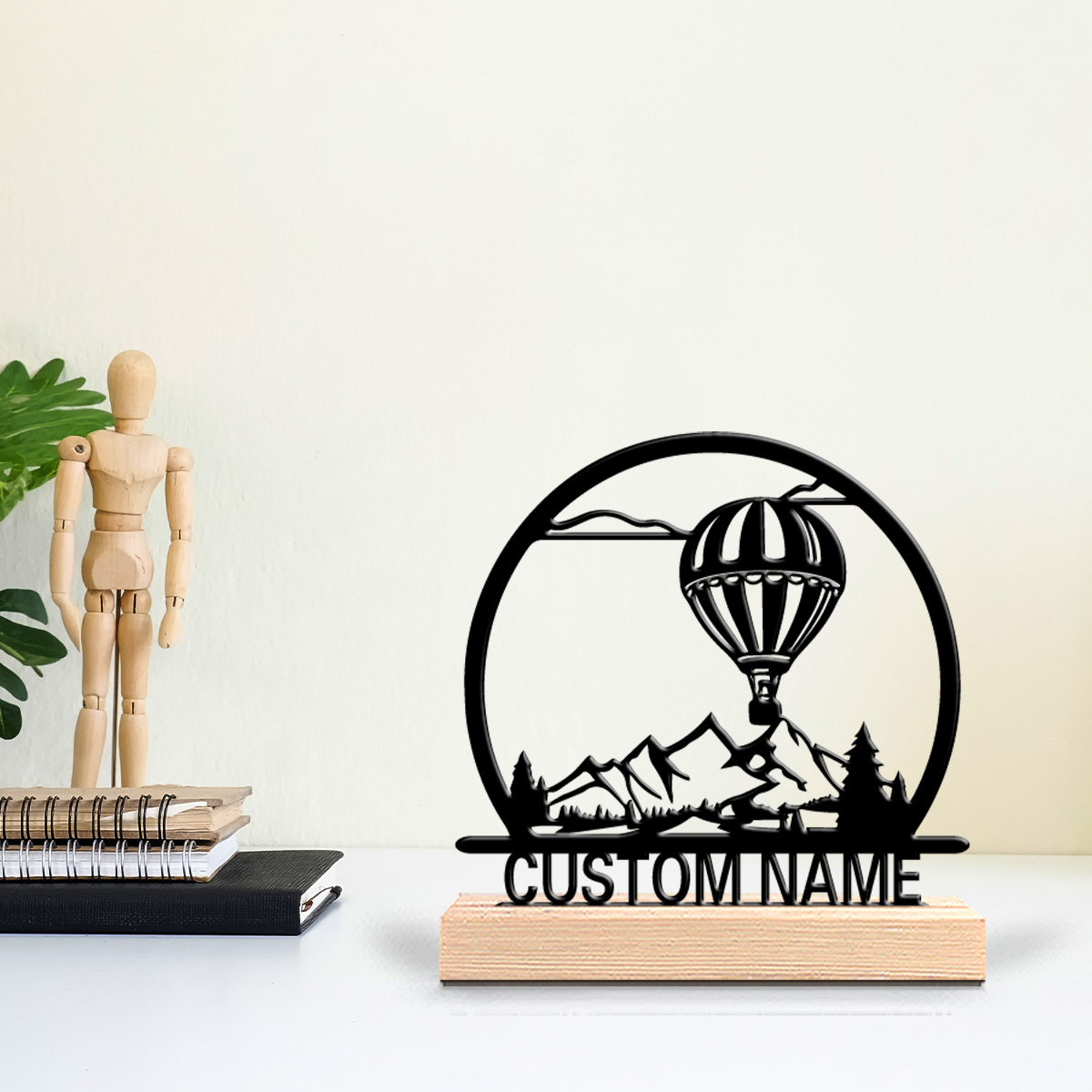 Home Office Room - 1pc Hot air balloon Customized Name