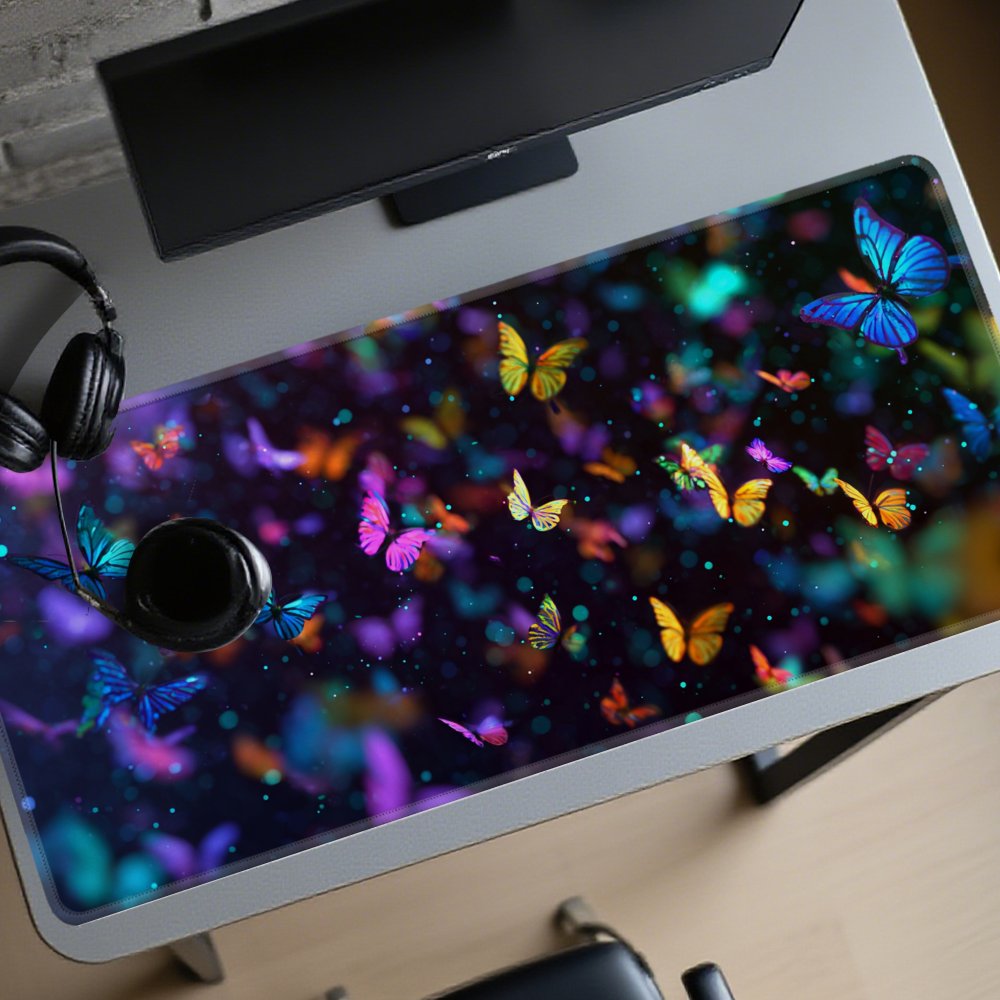 Mousepad Xl Extended - Colorful Butterfly XL Extended Gaming Mouse