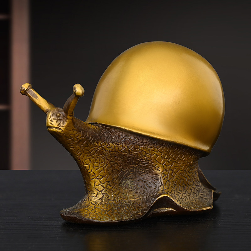 Home Office Feng Shui - Creative Feng Shui Brass Snail Figurine