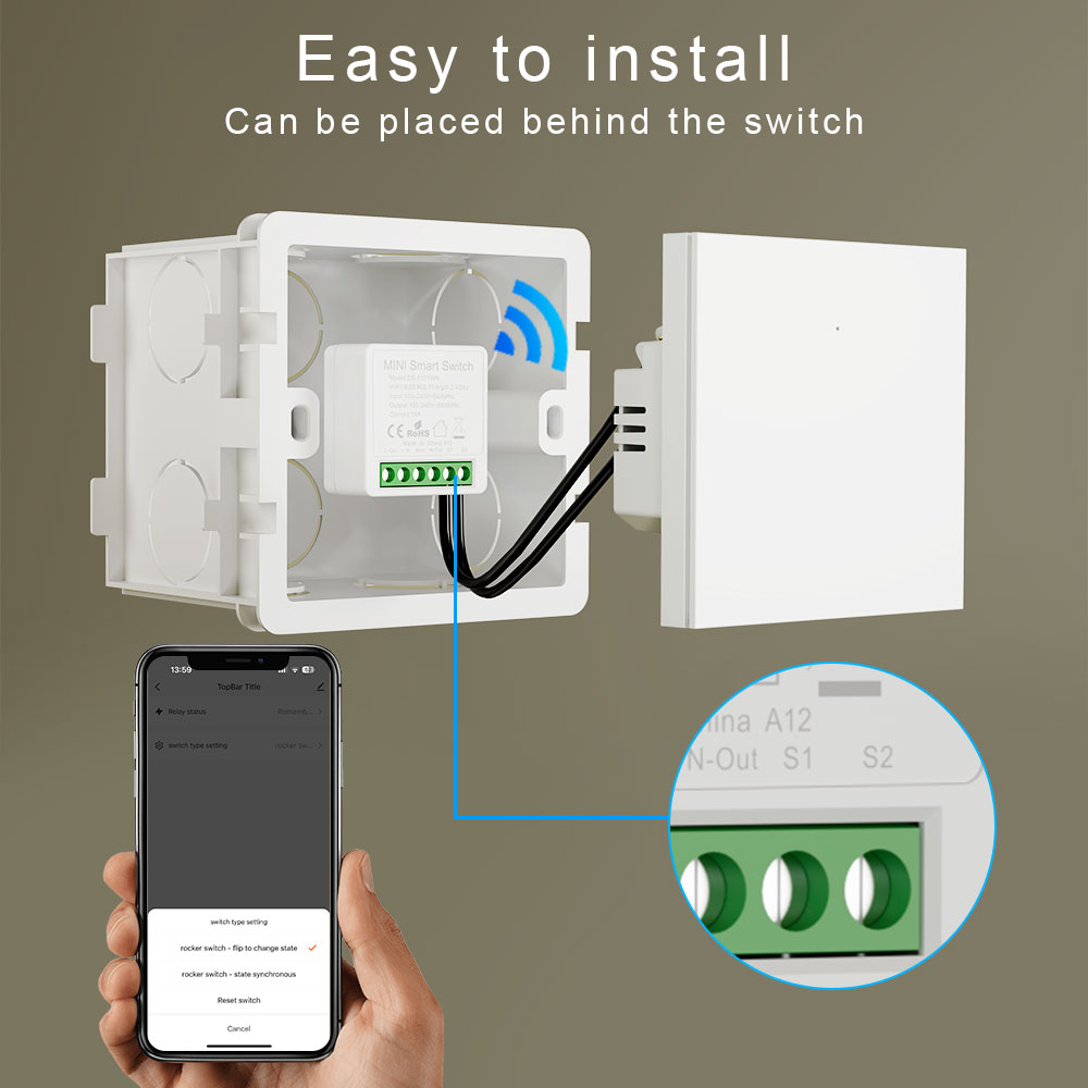 Tuya Smart Life WiFi Switch 1P - Home Office Google recension och pris