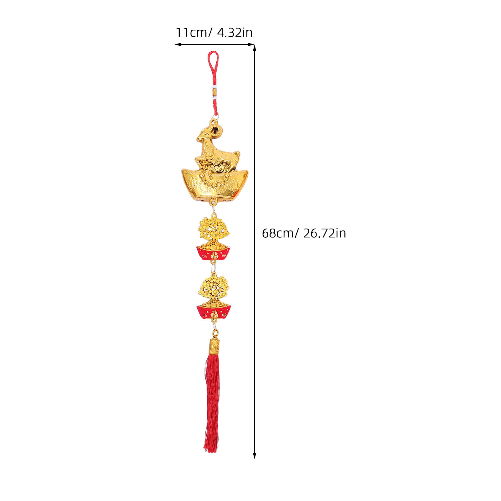 5Pcs Goat Zodiac Hanging Ornam - Home Office Feng Shui recension och pris