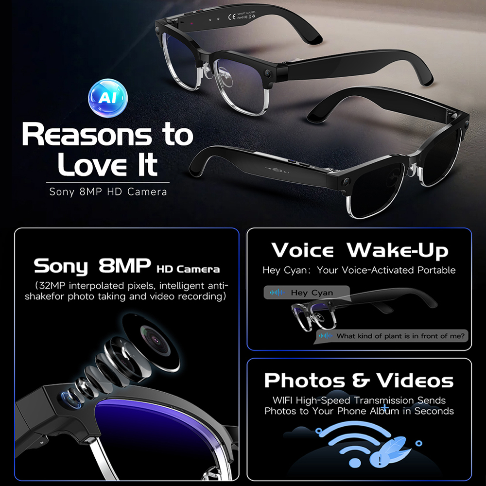 2026 New Men Smart AI Glasses  - Webcam Hd 1080P recension och pris
