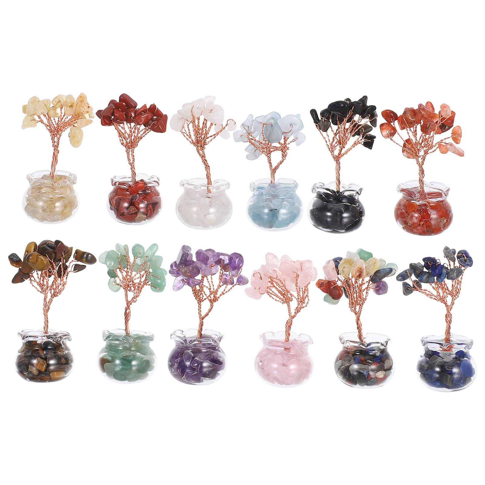 12Pcs Mini Crystal Money Tree  - Home Office Feng Shui recension och pris