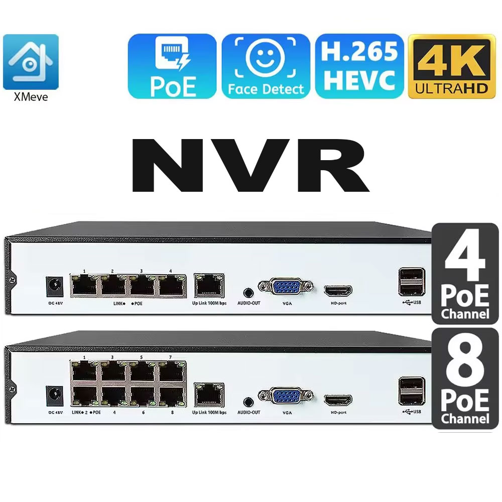 4CH 8CH 48v POE 4K NVR Onvif H - Webcam Hd 1080P recension och pris