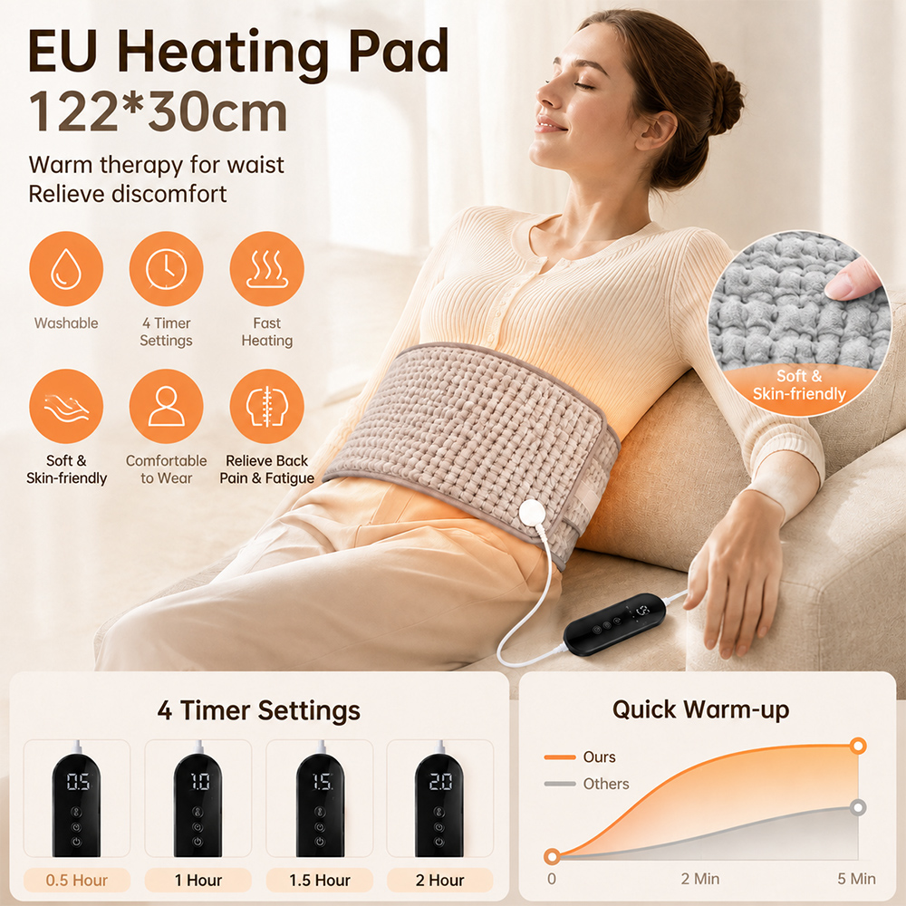 Electric Heating Pad Soft Micr - Home Office Of Microsoft recension och pris