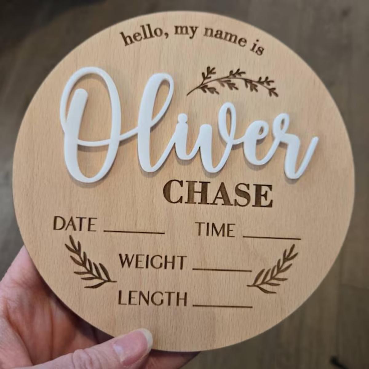 1Pc Custom Baby Announcement S - Home Office Room recension och pris