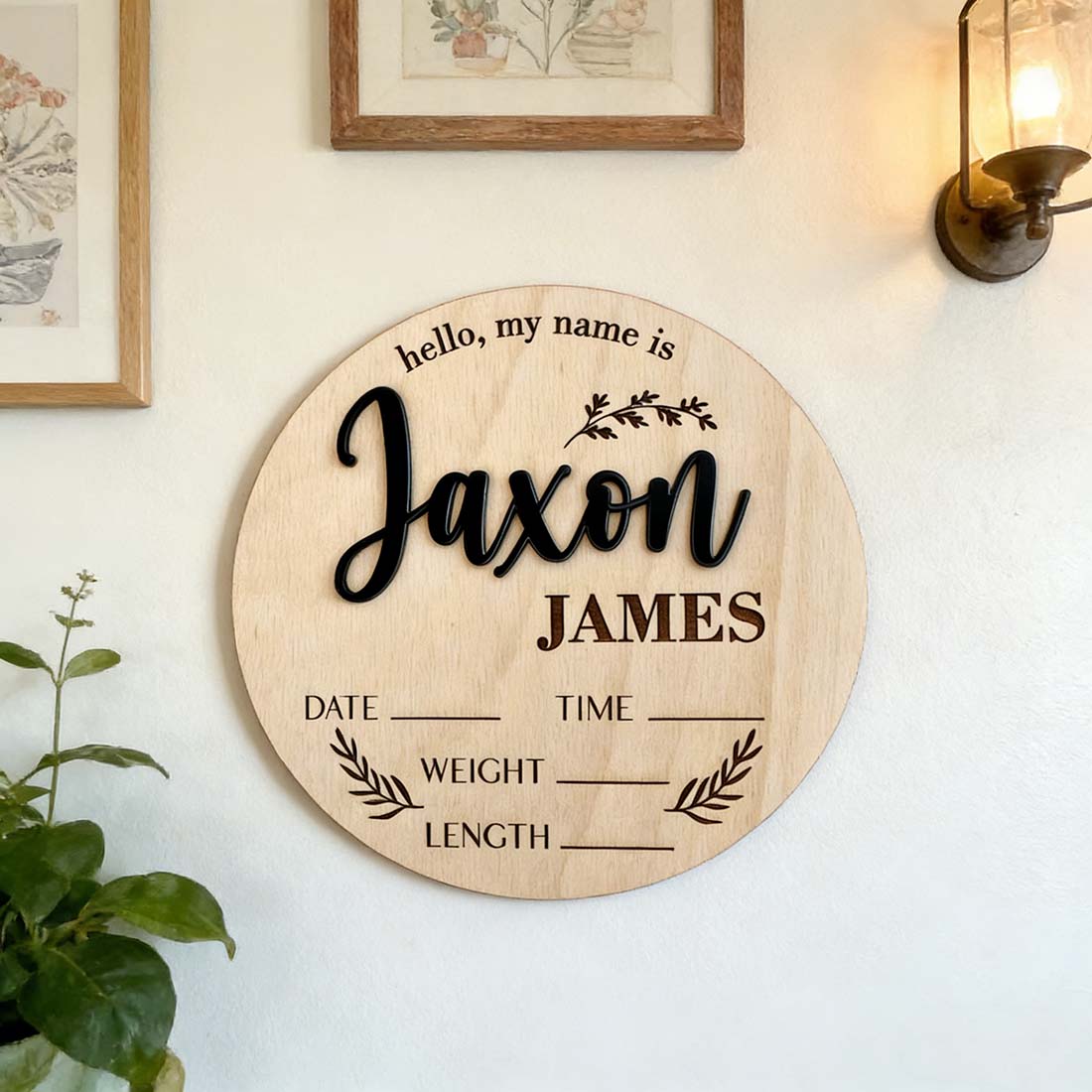 1Pc Custom Baby Announcement S - Home Office Room recension och pris
