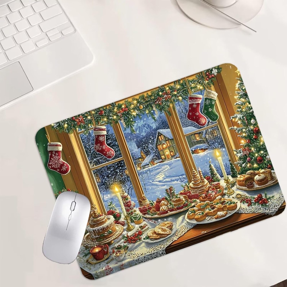 Christmas Food Window Scene La - Mousepad Xl Extended recension och pris