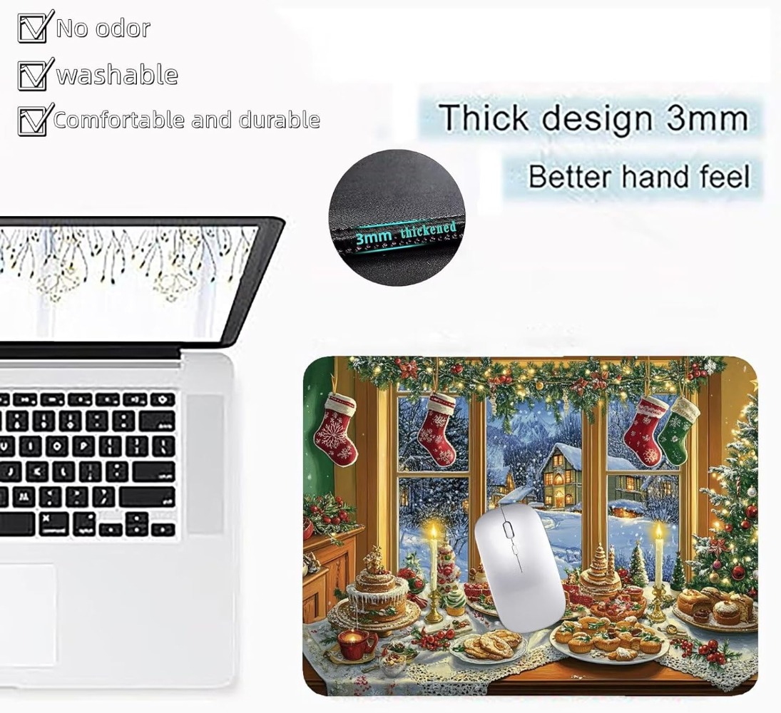 Christmas Food Window Scene La - Mousepad Xl Extended recension och pris