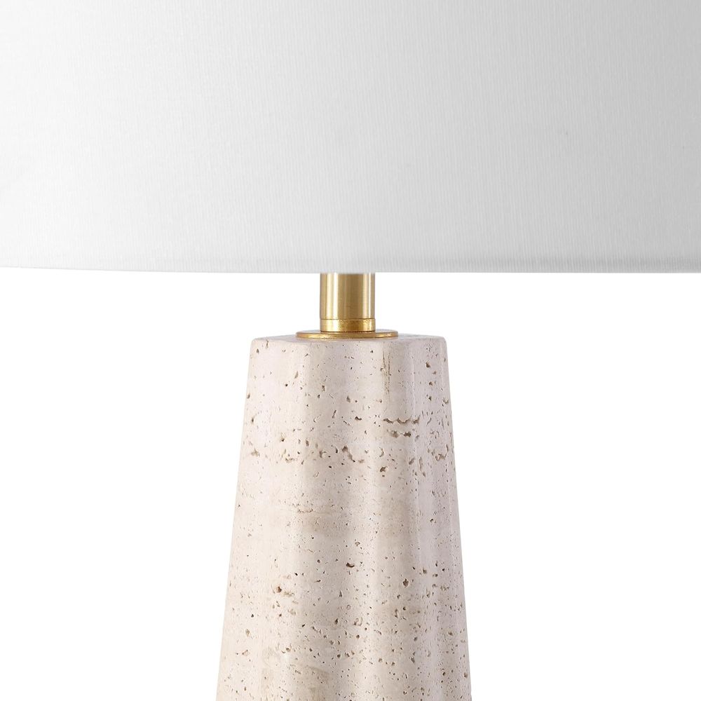 25-inch Travertine/White Table - Home Office Room recension och pris