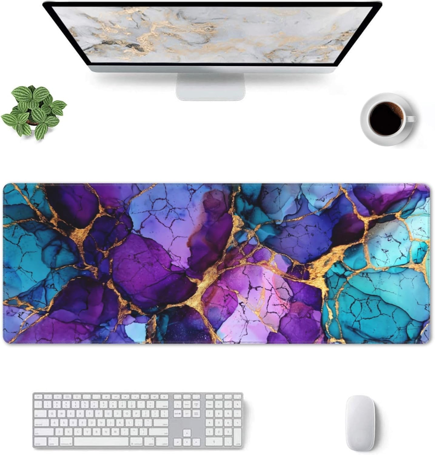 Marble-Themed Extended Gaming  - Mousepad Xl Extended recension och pris
