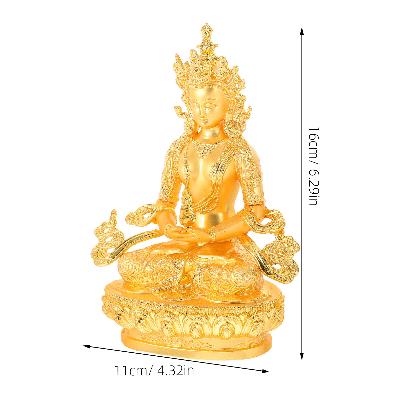 Miniature Metal Buddha Statue  - Home Office Feng Shui recension och pris