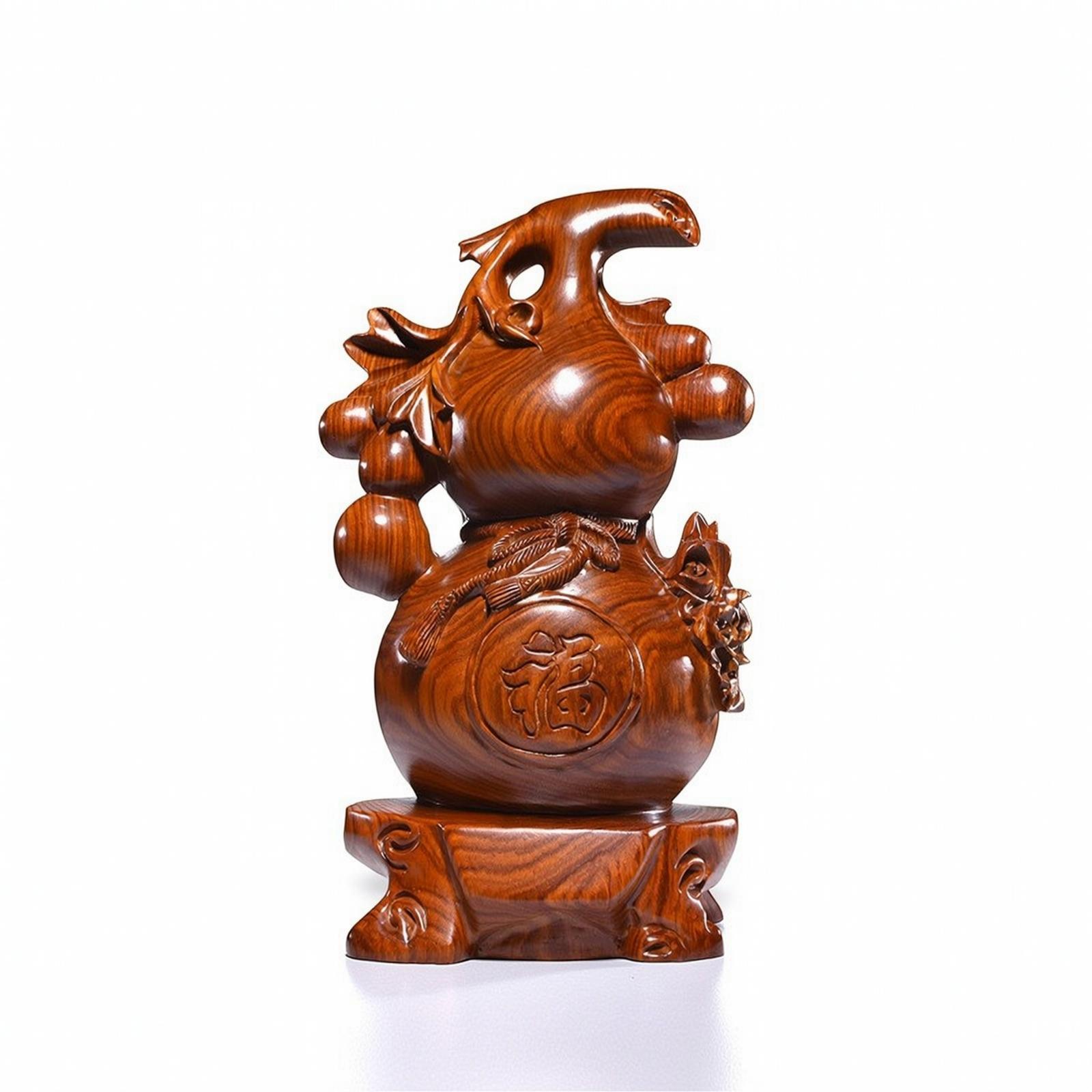 Elegant Rosewood Gourd Sculptu - Home Office Feng Shui recension och pris