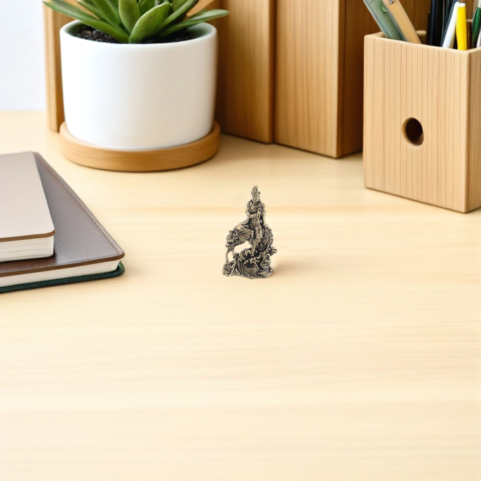 Vintage Yellow Brass Guan Yin  - Home Office Feng Shui recension och pris