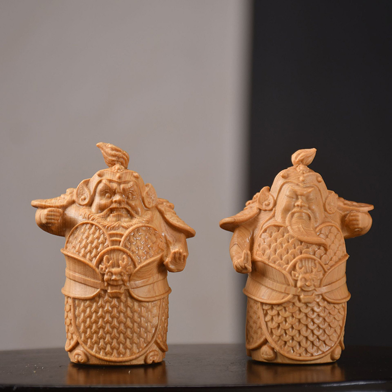 wood carving Door God sculptur - Home Office Feng Shui recension och pris