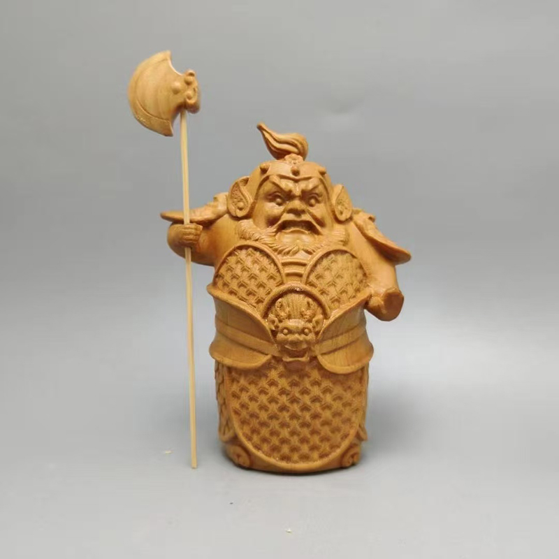wood carving Door God sculptur - Home Office Feng Shui recension och pris