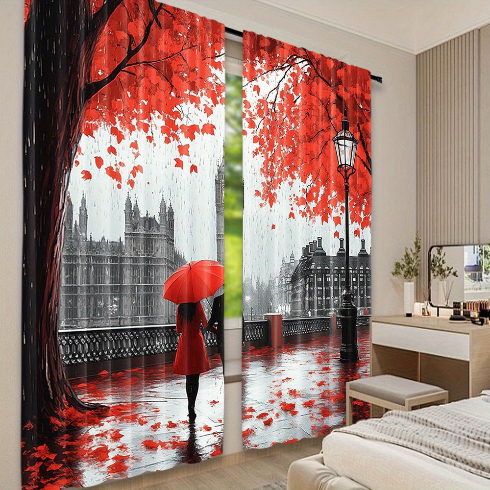 Romantic Autumn Red Leaves Cur - Home Office London recension och pris