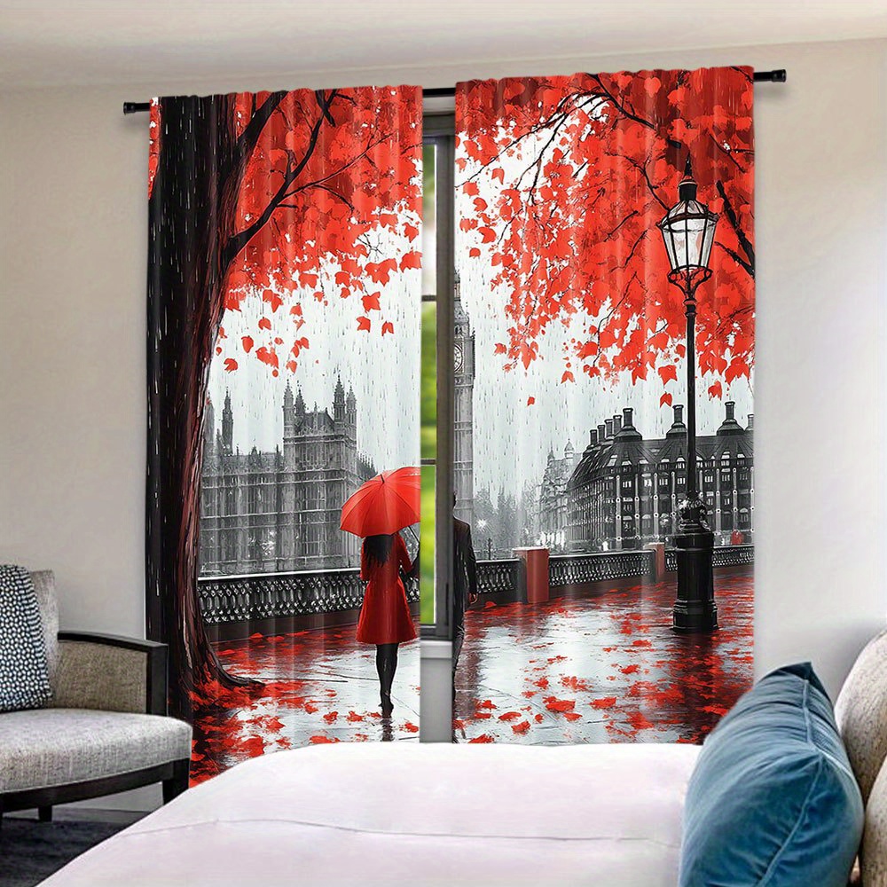 Romantic Autumn Red Leaves Cur - Home Office London recension och pris