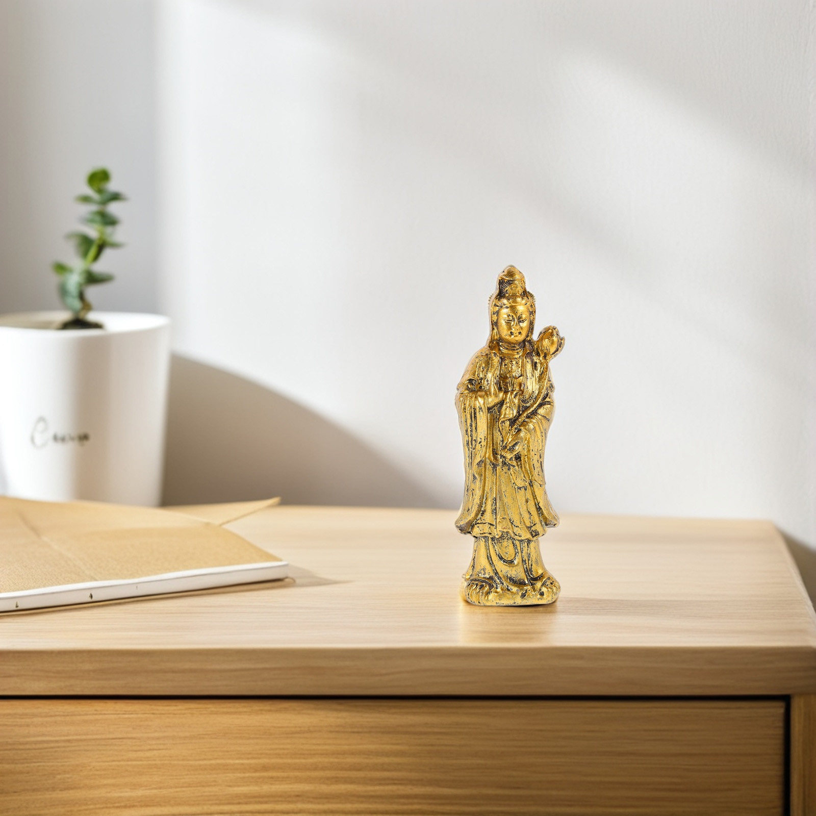 Elegant Vintage Yin Buddha Sta - Home Office Feng Shui recension och pris