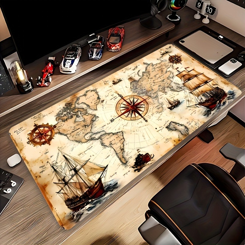 1 Piece Retro Nautical Chart D - Mousepad Xl Extended recension och pris